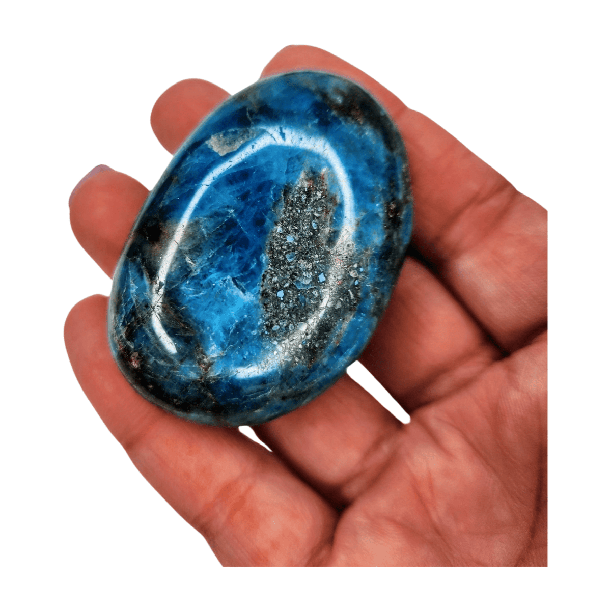 Blue Apatite Palm Stone