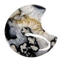 Black Flower Agate Moon