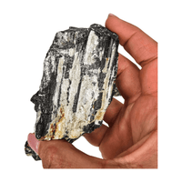 Black Tourmaline with Muscovite Mica specimen for protection, grounding, and spiritual insight