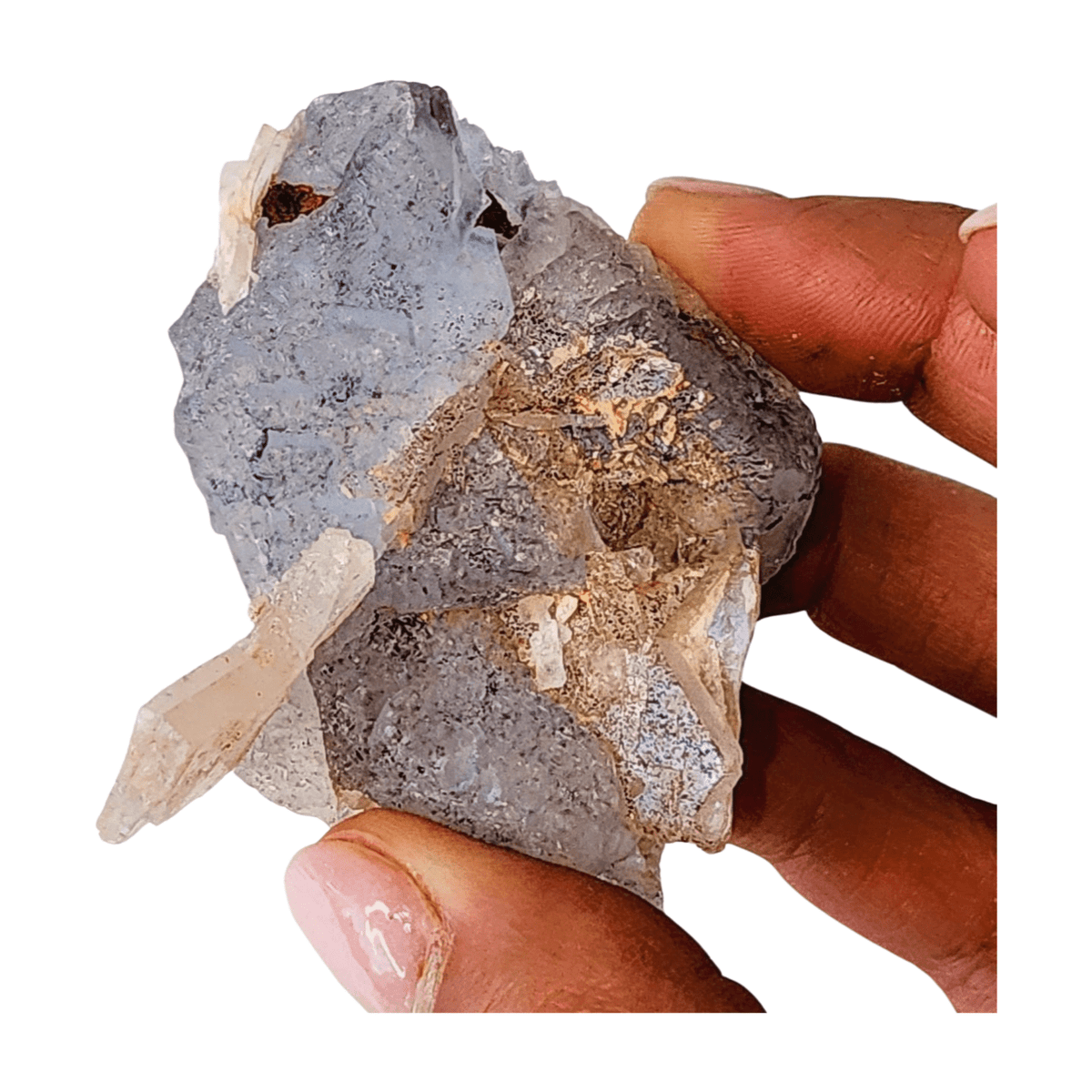 Blue Fluorite with Barite Specimen