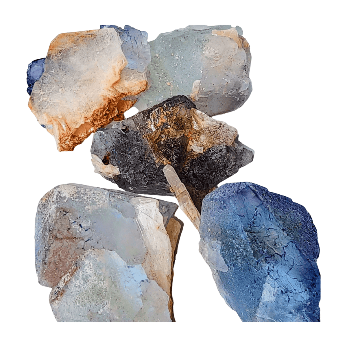 Blue Fluorite with Barite Specimen