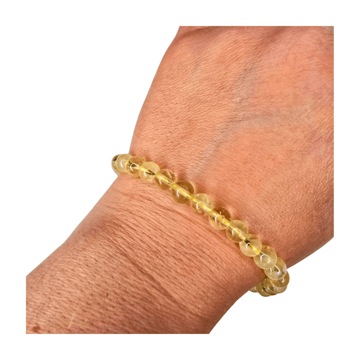 Citrine bracelet with 6mm beads for abundance, prosperity, and confidence