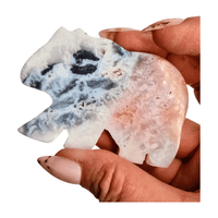 Dendritic Plum Agate Bear