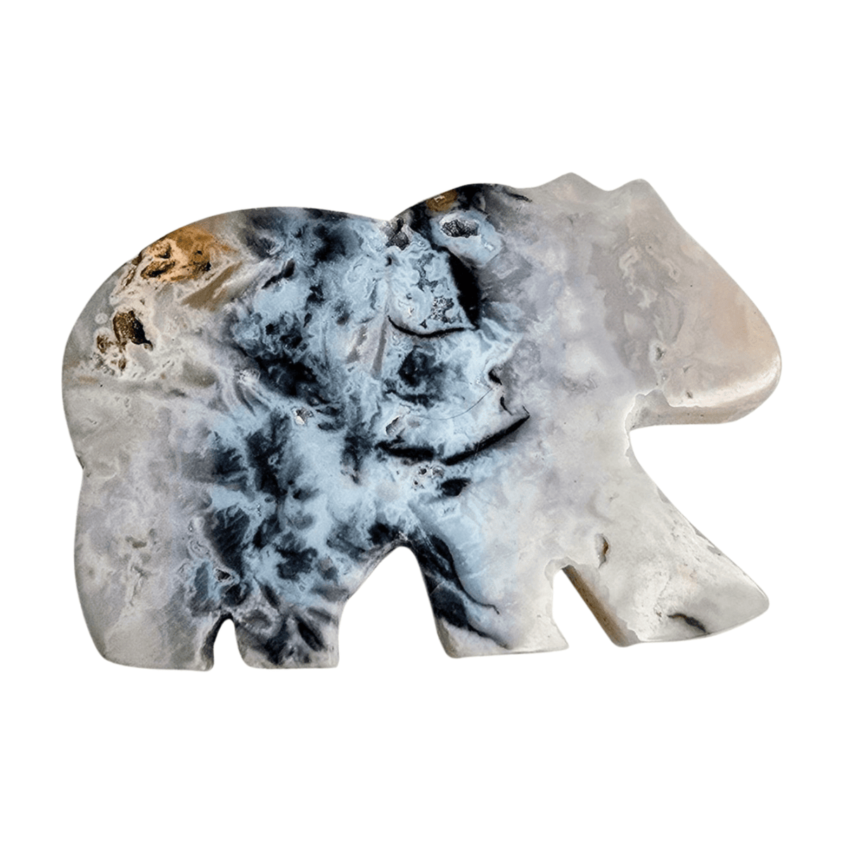 Dendritic Plum Agate Bear