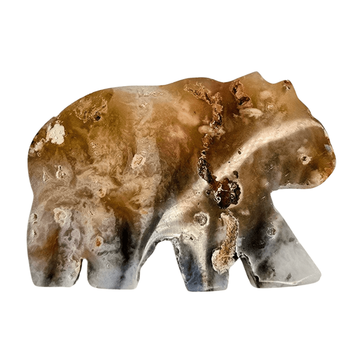 Dendritic Plum Agate Bear