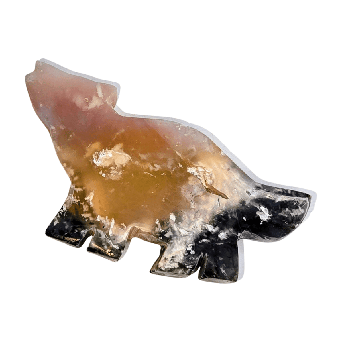 Dendritic Plum Agate Wolf