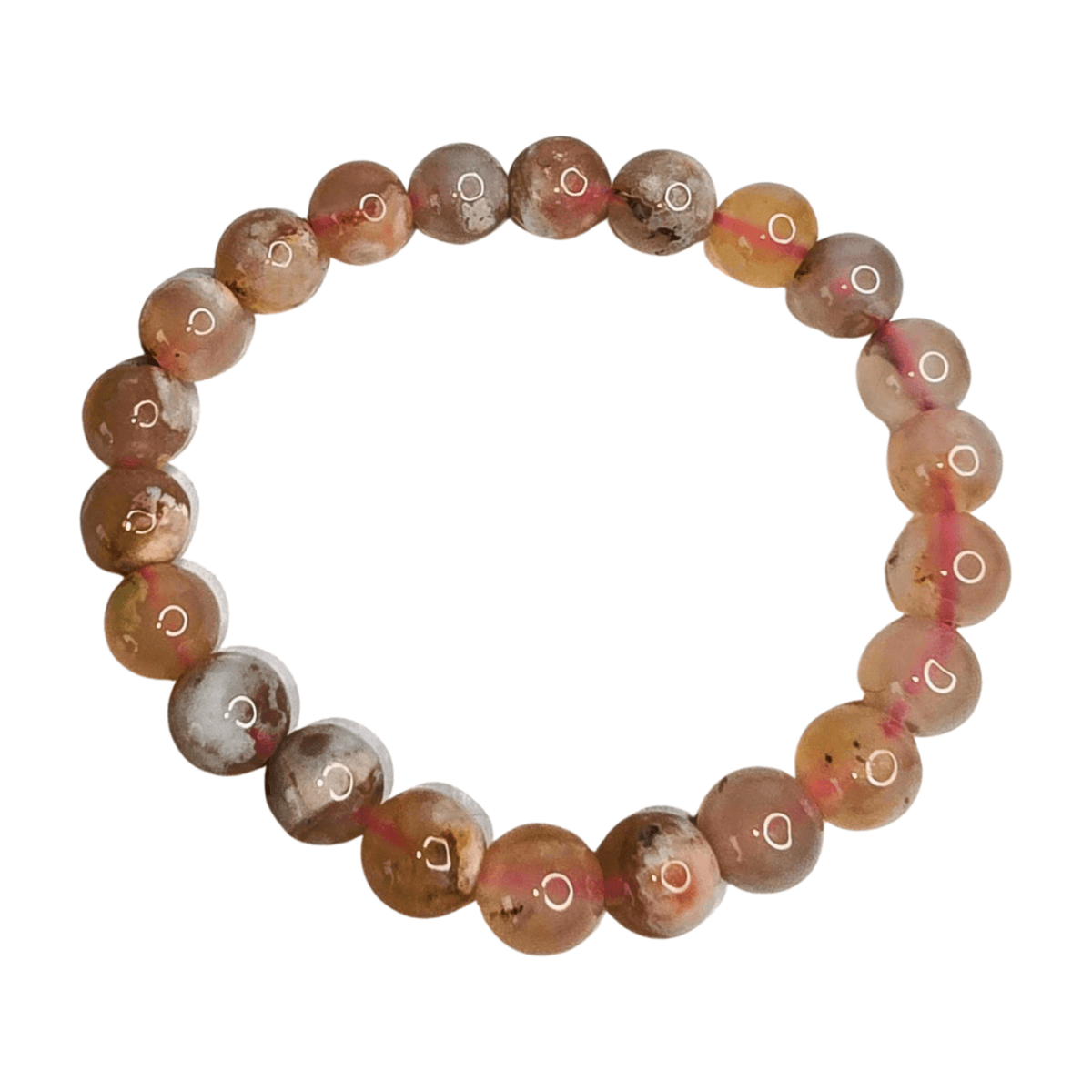 Flower Agate Bracelet (8mm)