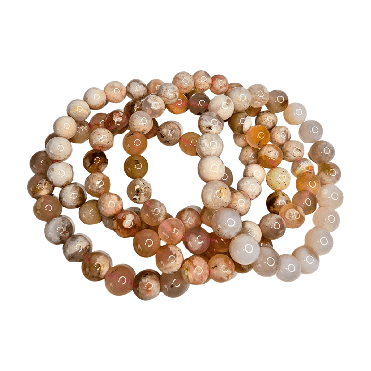Flower Agate Bracelet (8mm)