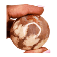 Flower Agate Palm Stone
