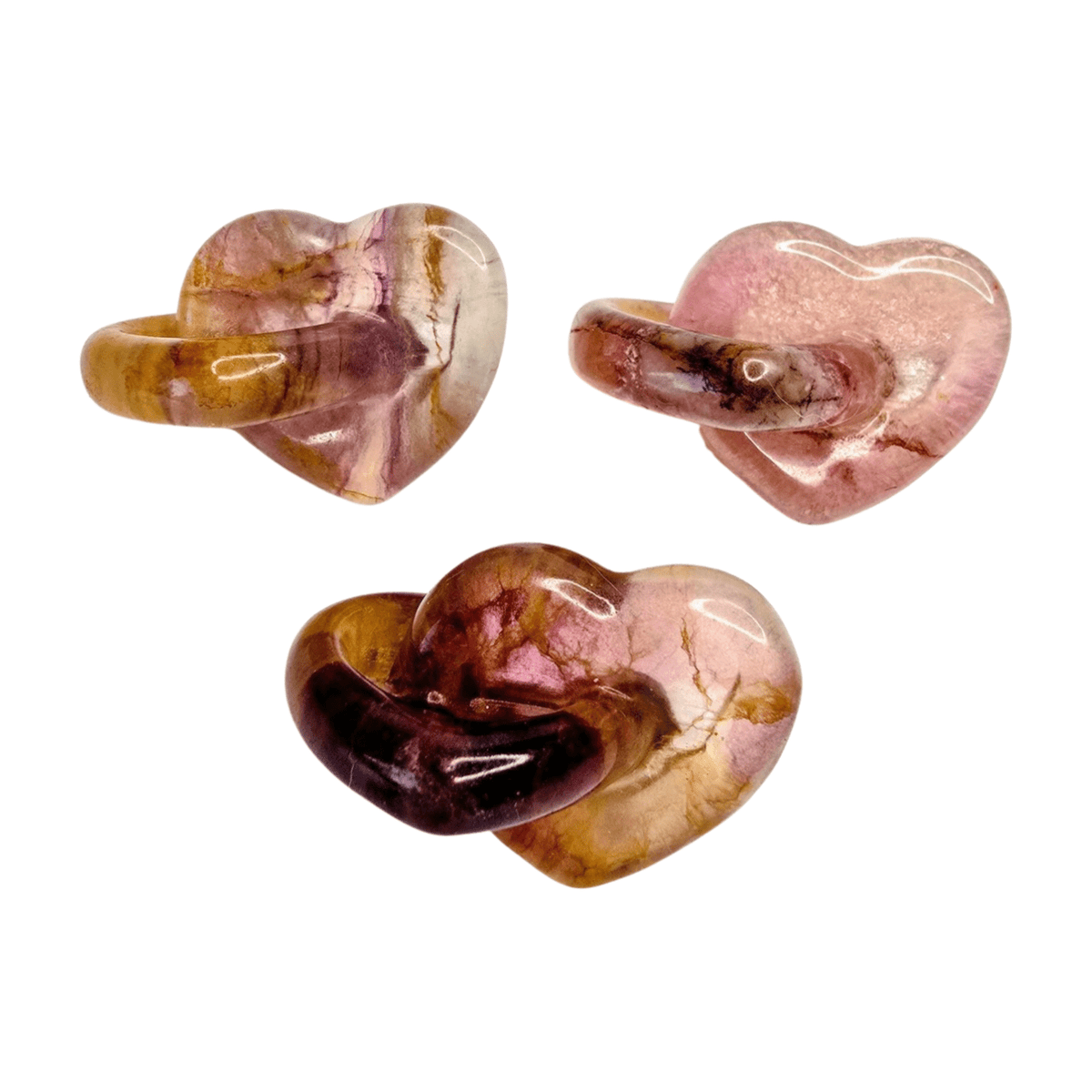 Fluorite Double Heart