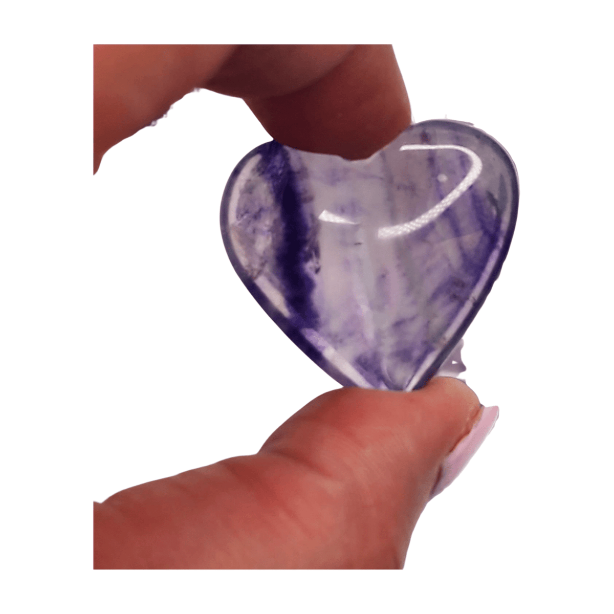 Rainbow Fluorite Heart - Mini