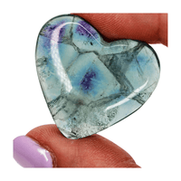 Rainbow Fluorite Heart - Mini