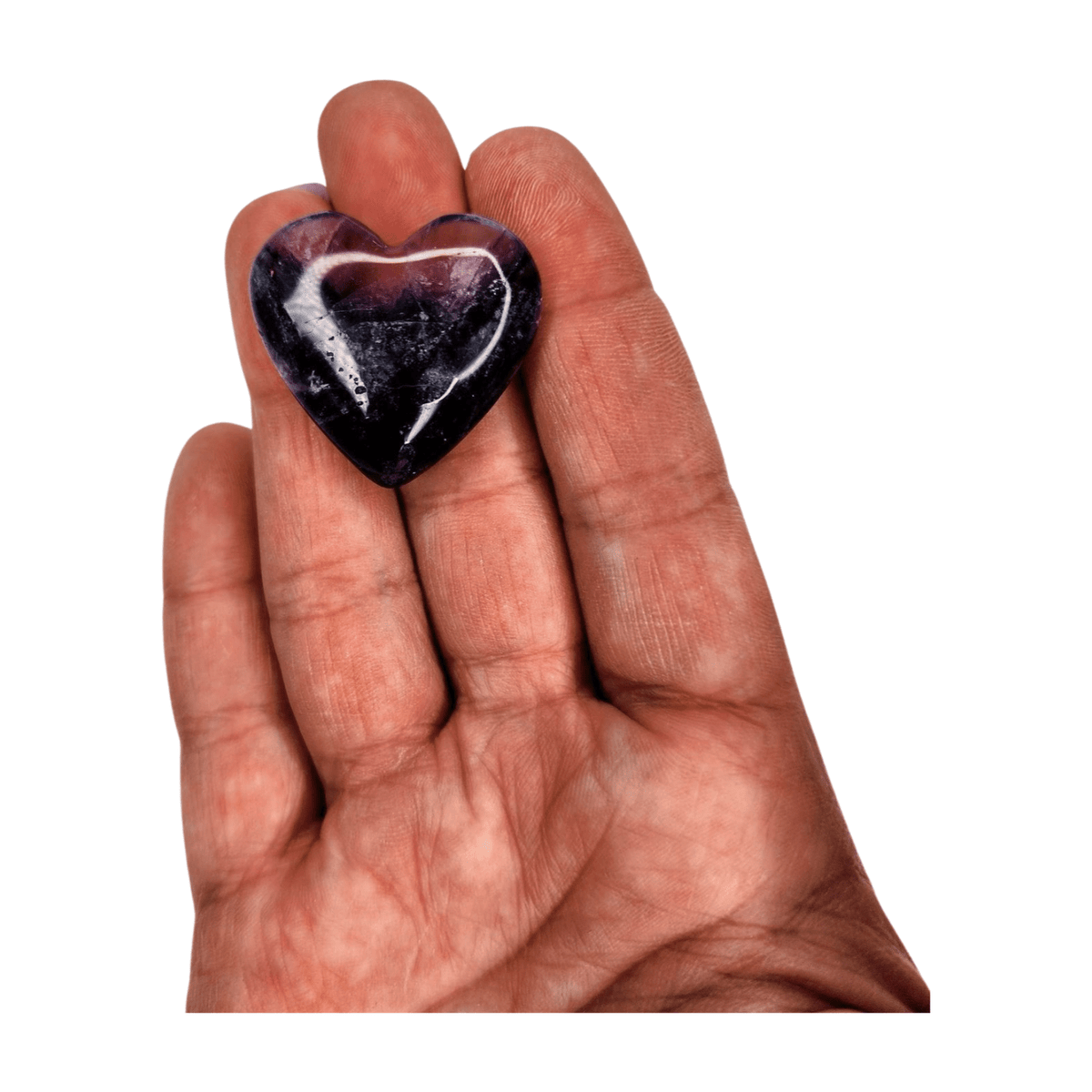 Rainbow Fluorite Heart - Mini