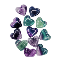 Rainbow Fluorite Heart - Mini