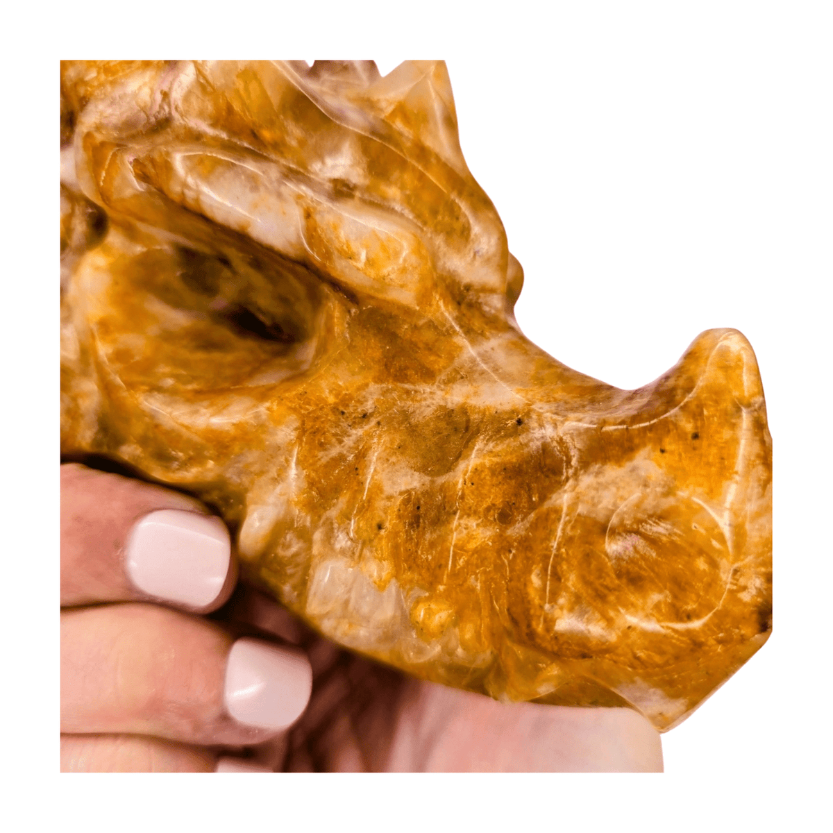 Golden Healer Quartz Dragon Head