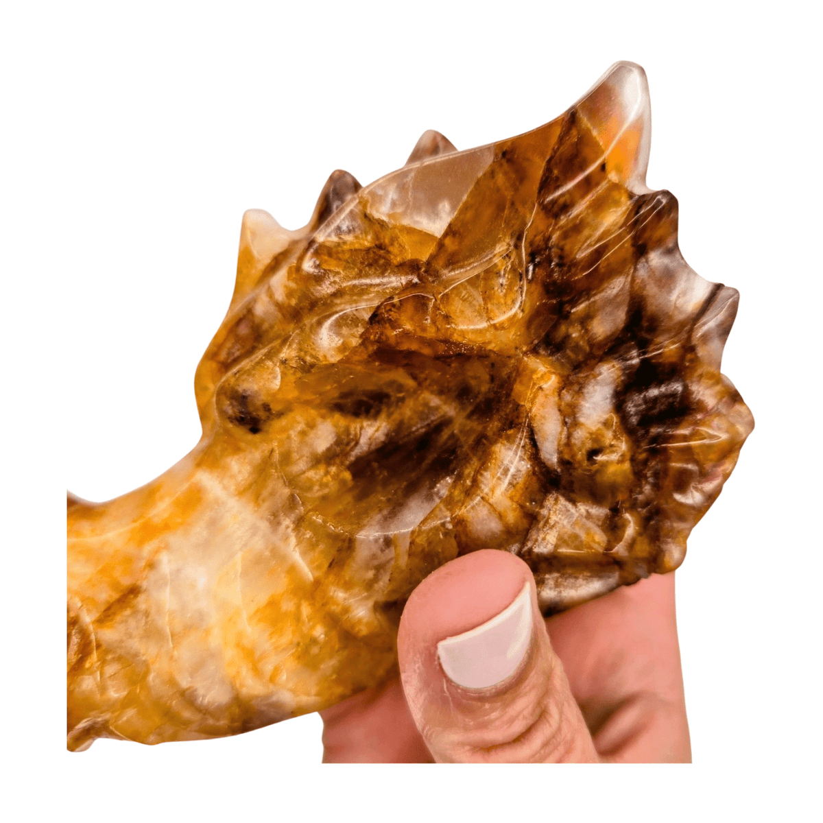 Golden Healer Quartz Dragon Head