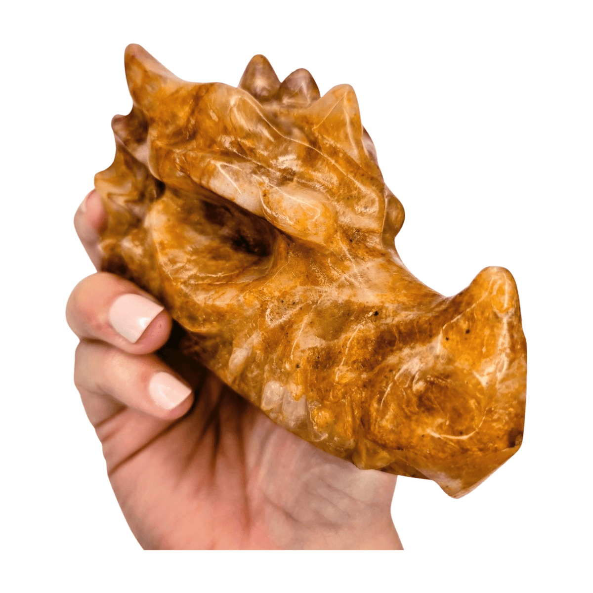 Golden Healer Quartz Dragon Head