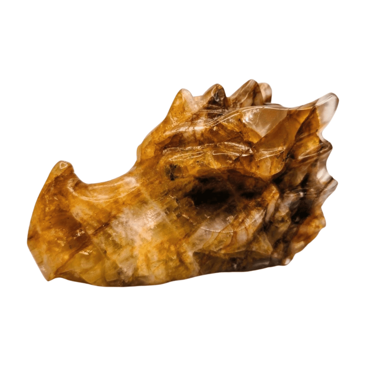 Golden Healer Quartz Dragon Head