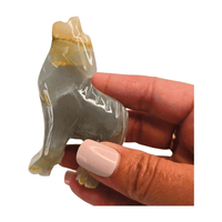 Gray Calcite Wolf - In Hand
