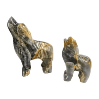 Gray Calcite Wolf - Large