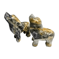 Gray Calcite Wolf - Large