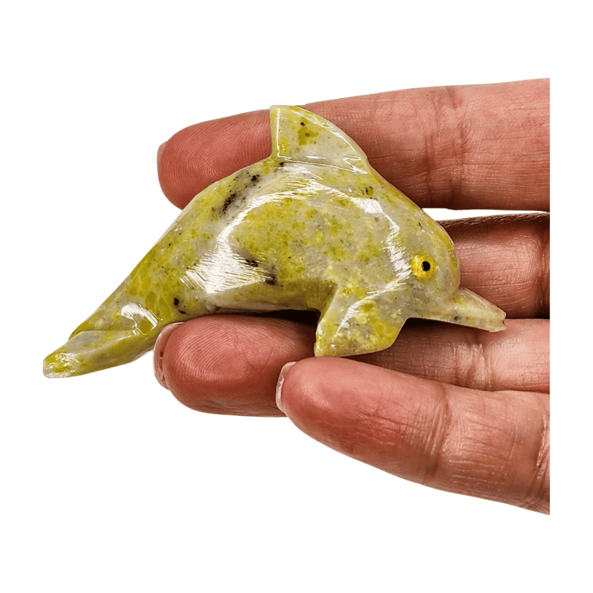 Green Calcite Dolphin