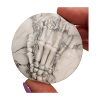 Howlite Skeleton Hand (Circle)