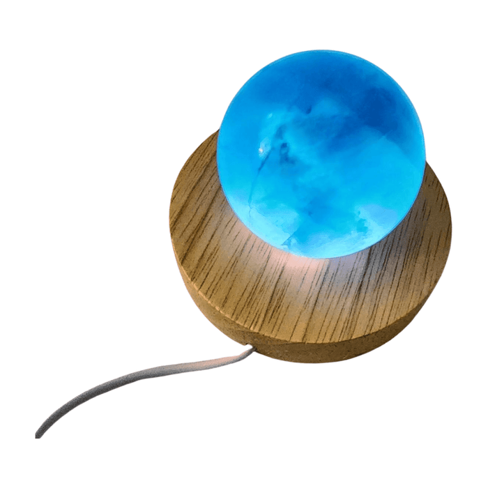 Wooden Light Stand with Plug