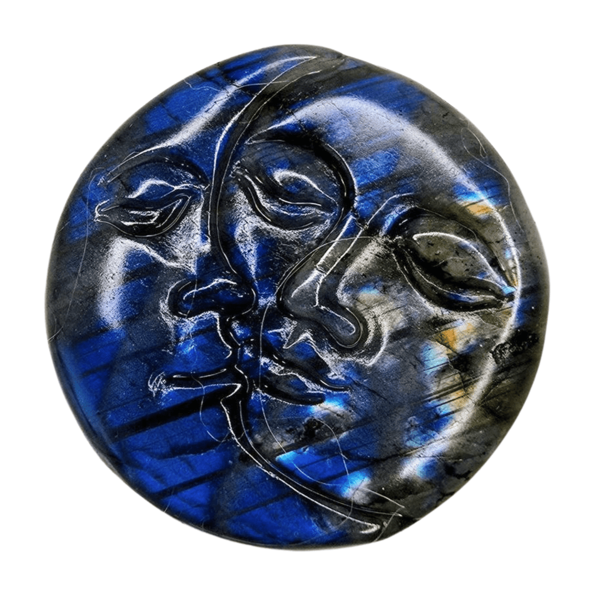 Labradorite Sun and Moon Face