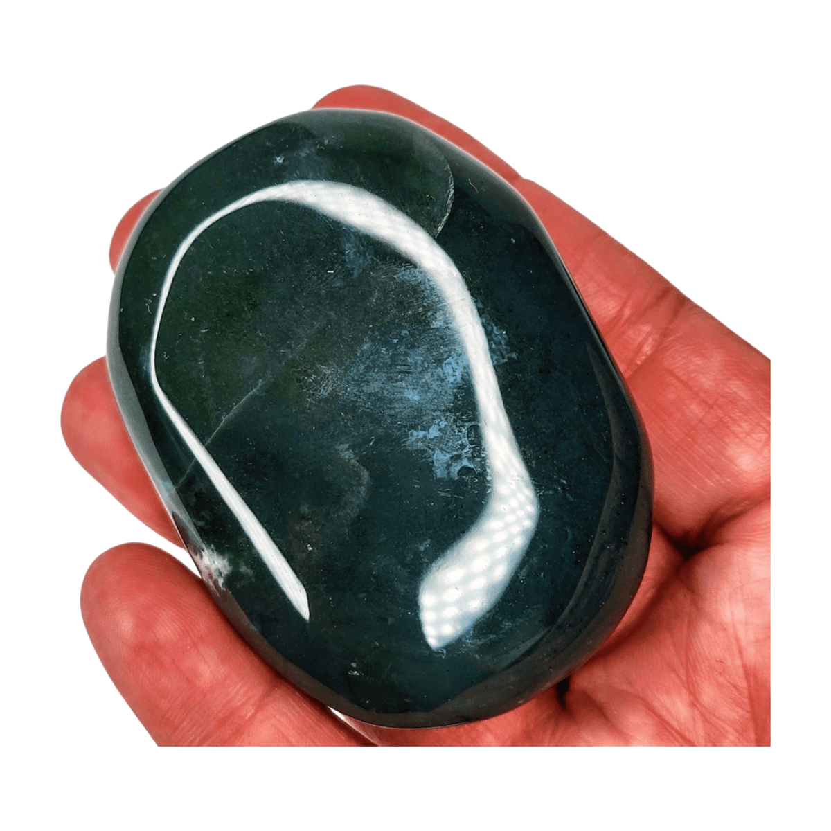 Moss Agate Palm Stone