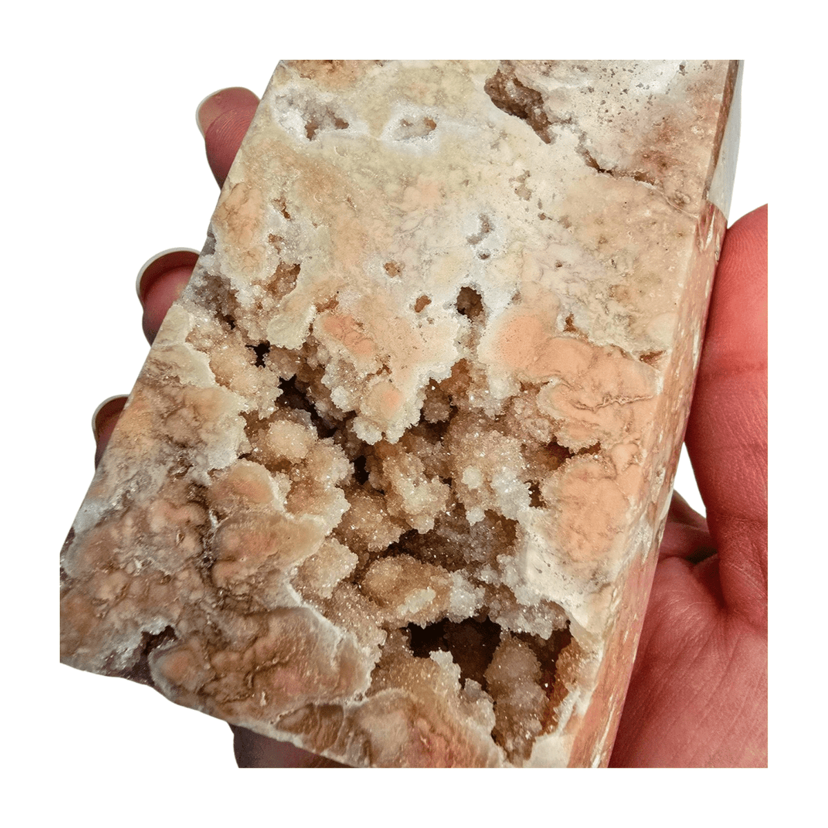 Pink Amethyst Tower with Druzy