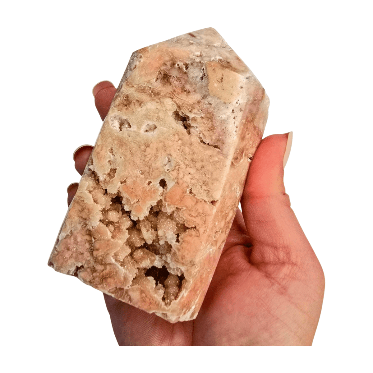 Pink Amethyst Tower with Druzy