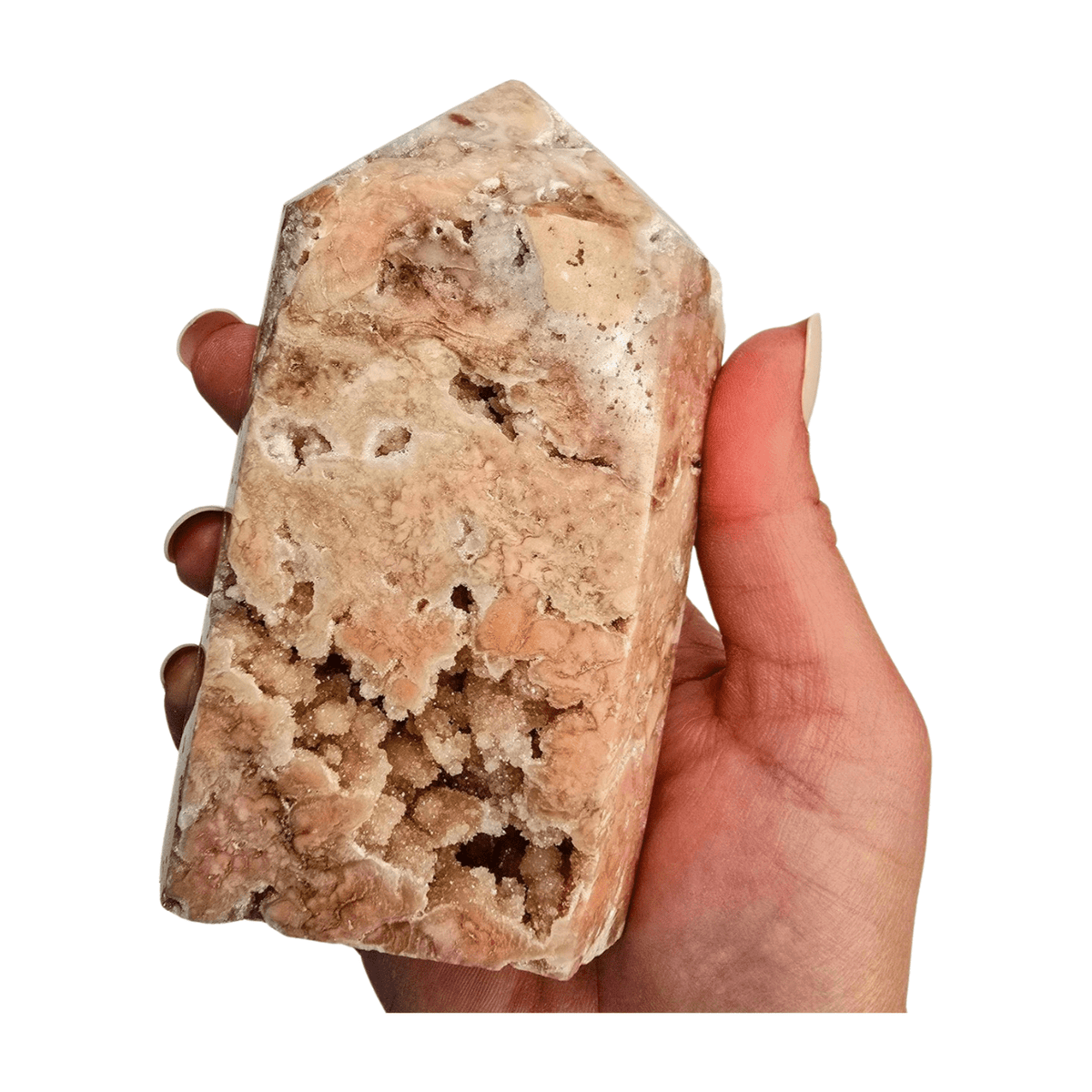 Pink Amethyst Tower with Druzy