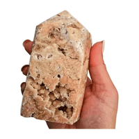 Pink Amethyst Tower with Druzy