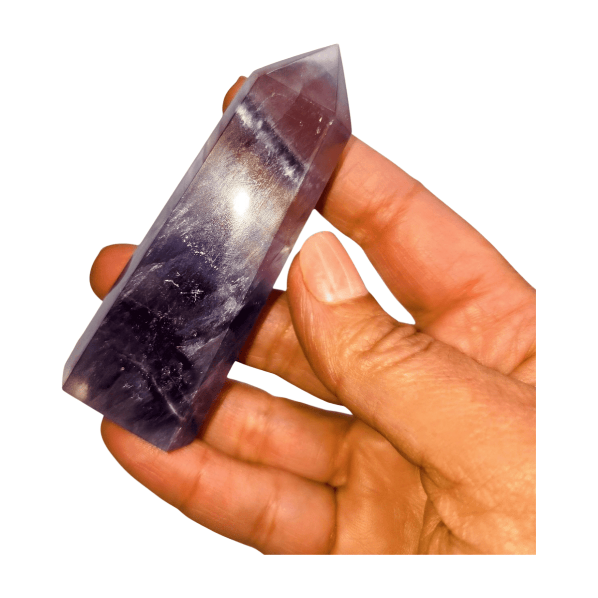 Purple Rainbow Fluorite Tower