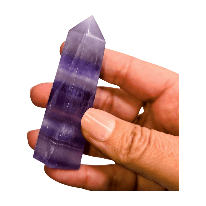 Purple Rainbow Fluorite Tower