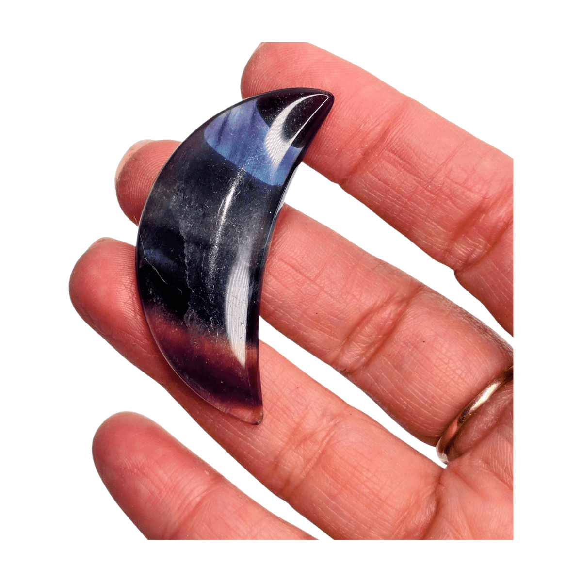Rainbow Fluorite Mini Moon