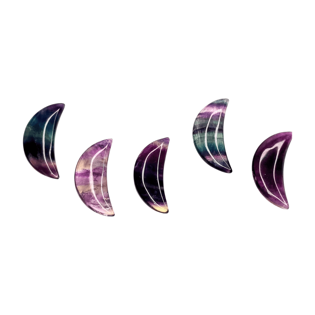 Rainbow Fluorite Mini Moon