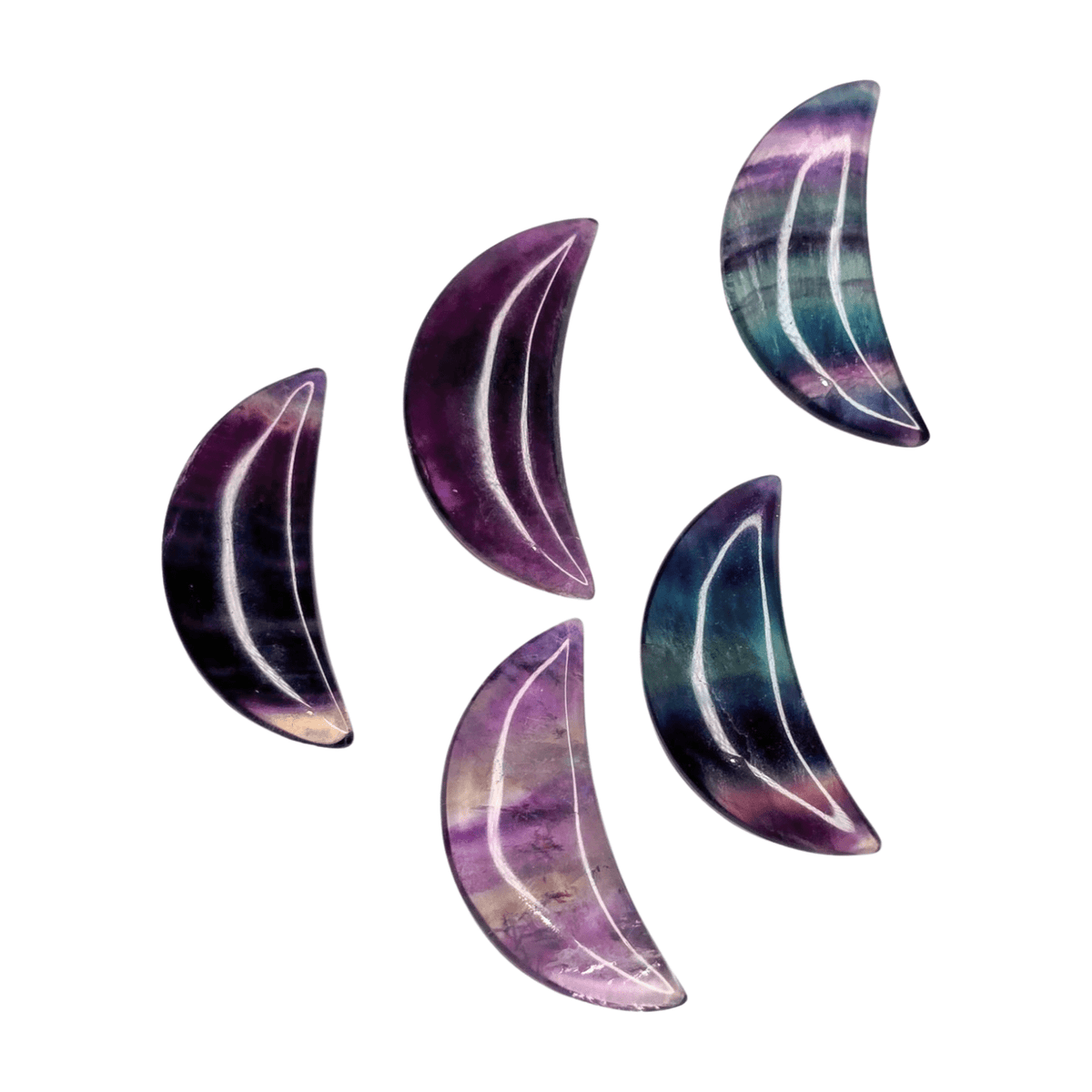 Rainbow Fluorite Mini Moon