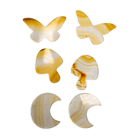 Rainbow Iris Agate Carving - Butterfly