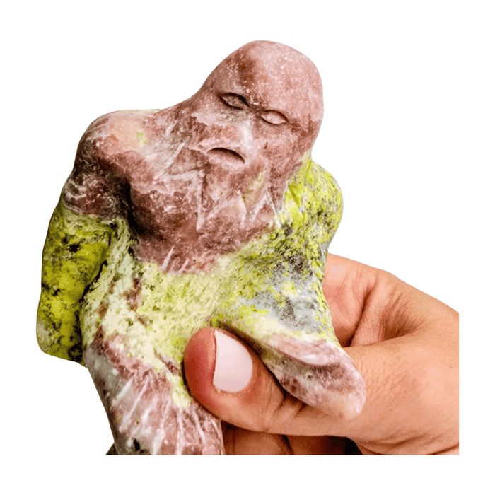 Red Aventurine and Serpentine Sasquatch - Extra Large