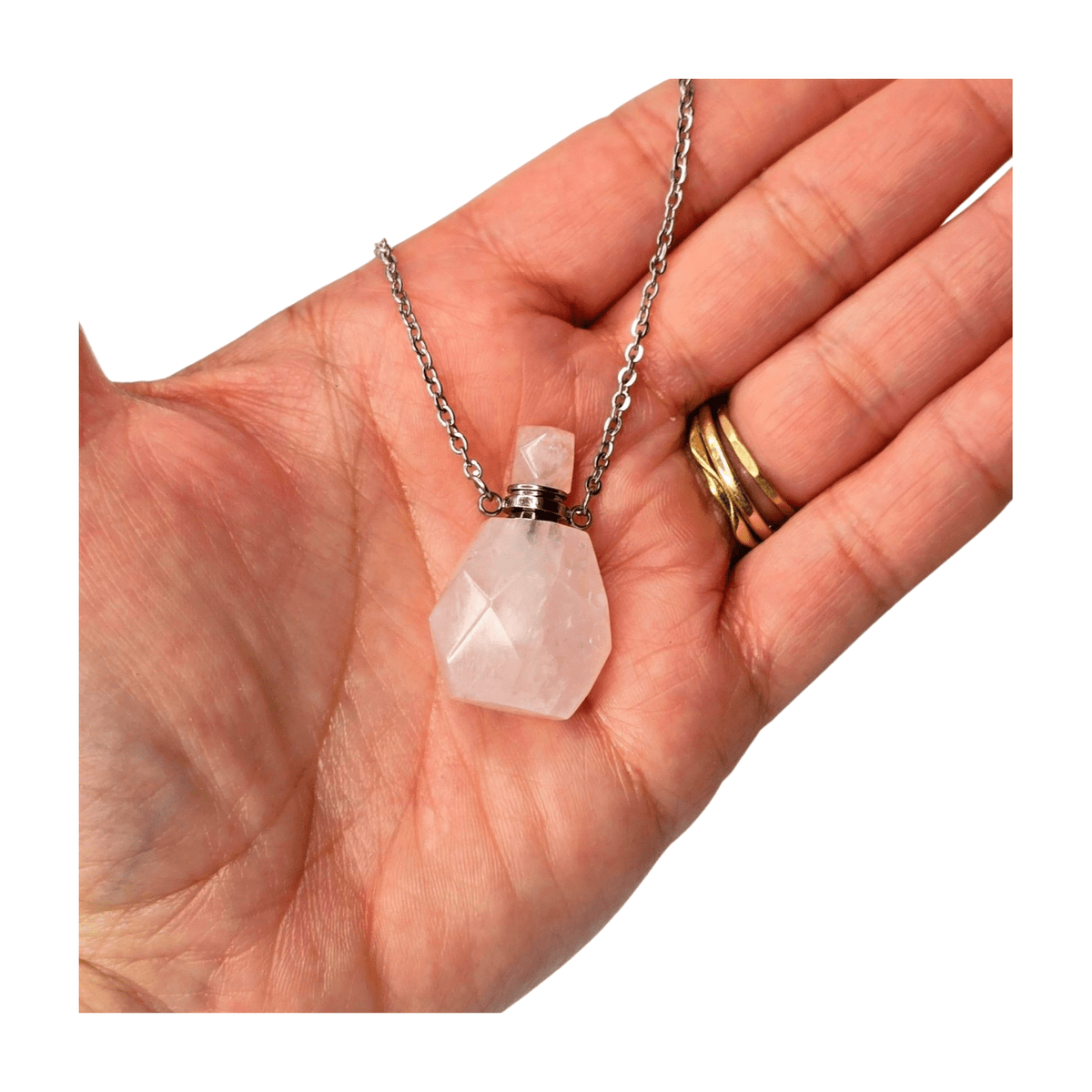 Crystal Bottle Pendant (24 inches)