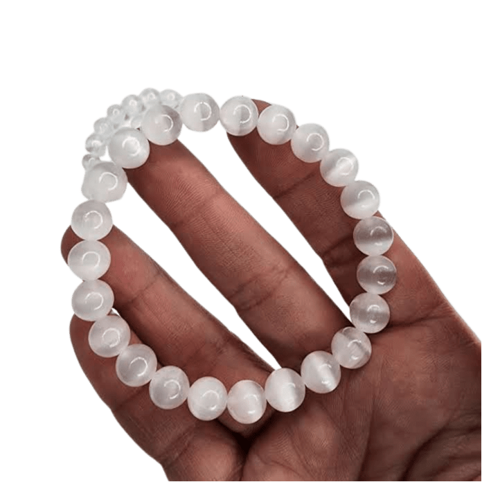 Selenite Bracelet (7mm Beads)