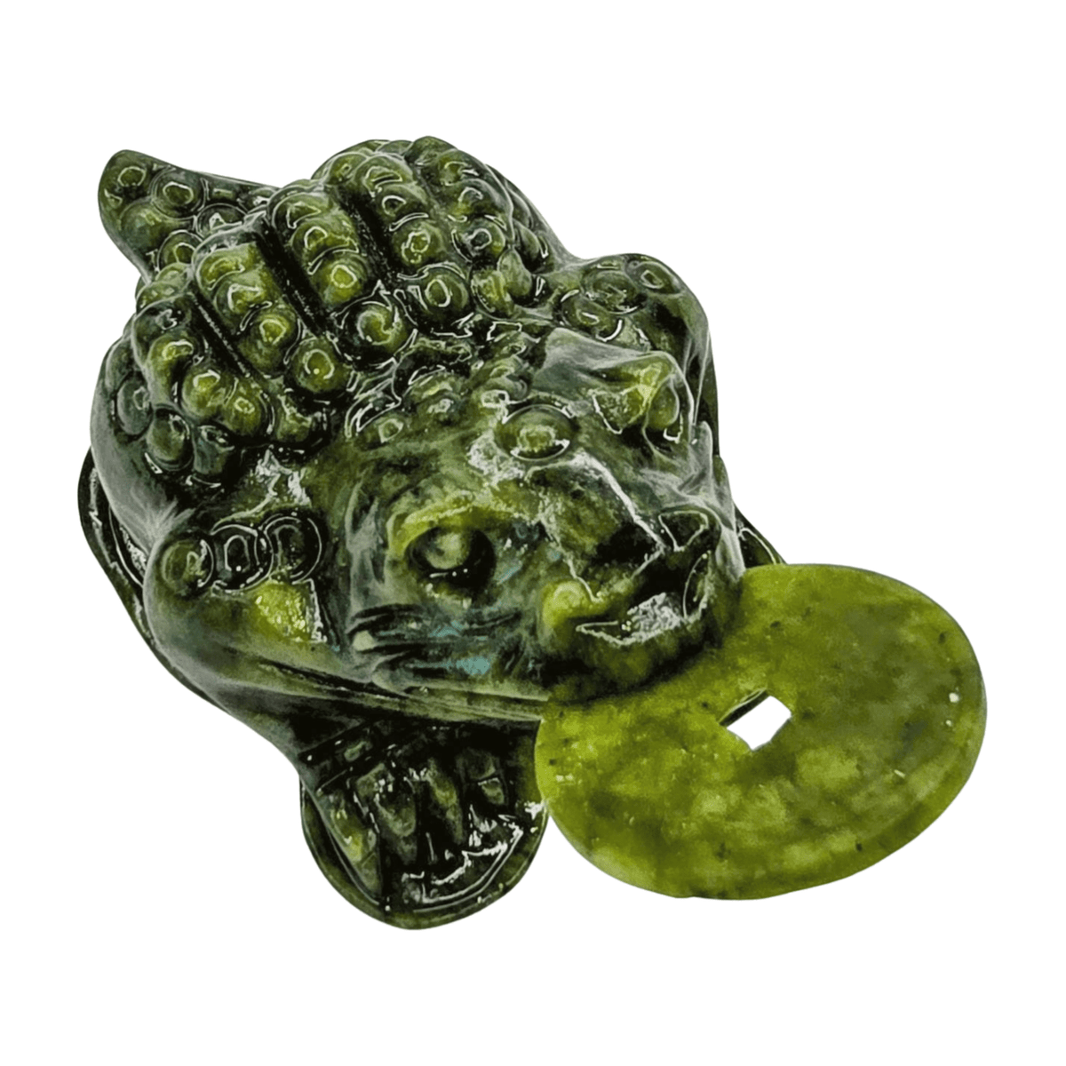 Serpentine Money Frog with Coin
