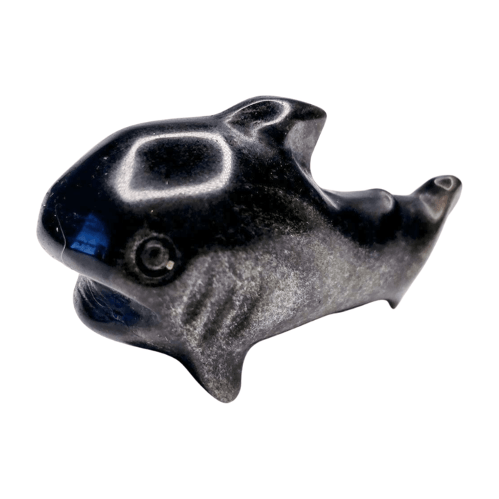 Silver Sheen Obsidian Shark