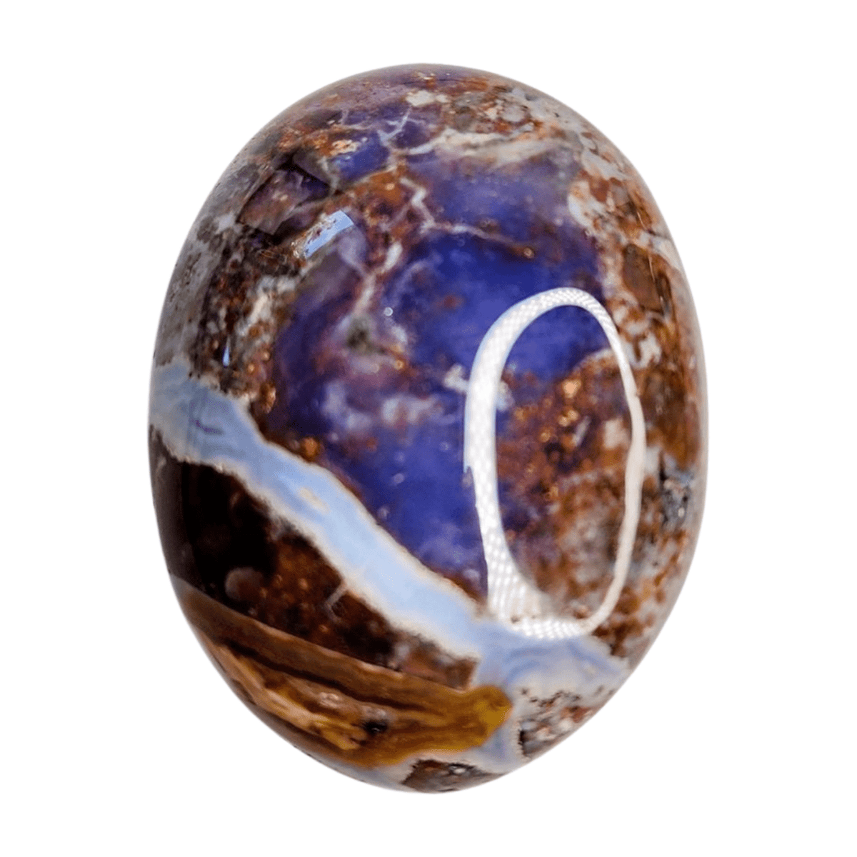 Violet Agate Palm Stone
