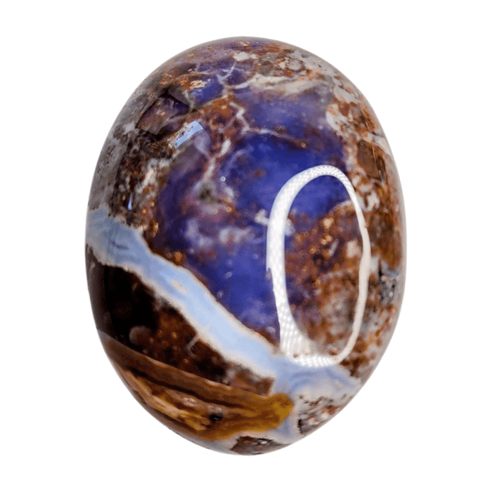 Violet Agate Palm Stone