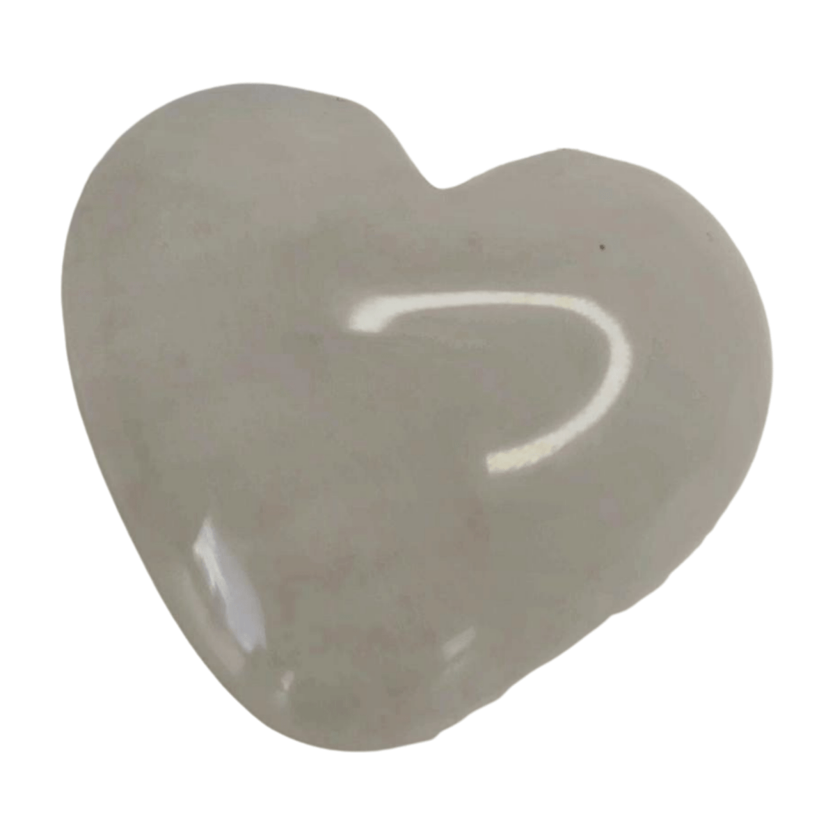 White Calcite Heart