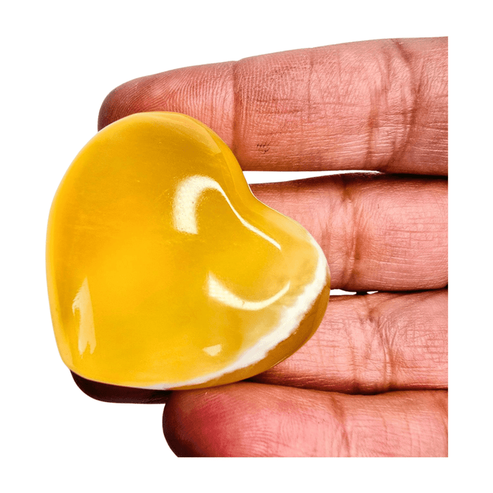 Yellow Calcite Heart - Small