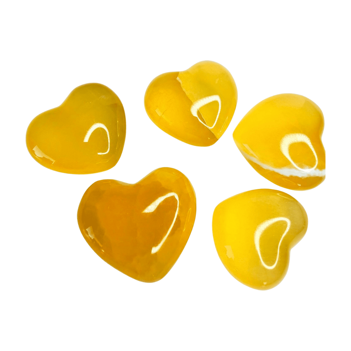 Yellow Calcite Heart - Small